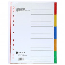 Atlas Ring Book Index / 10 Colored Sheets 
